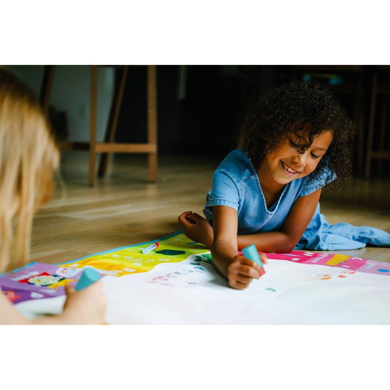 slide 4 of 4, Chuckle & Roar Jumbo 4' x 3' Aqua Draw Doodle Mat, 1 ct
