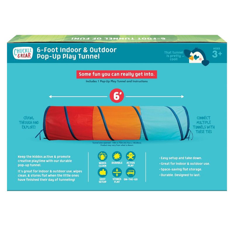 slide 5 of 5, Chuckle & Roar Pop-up Play Tunnel, 1 ct