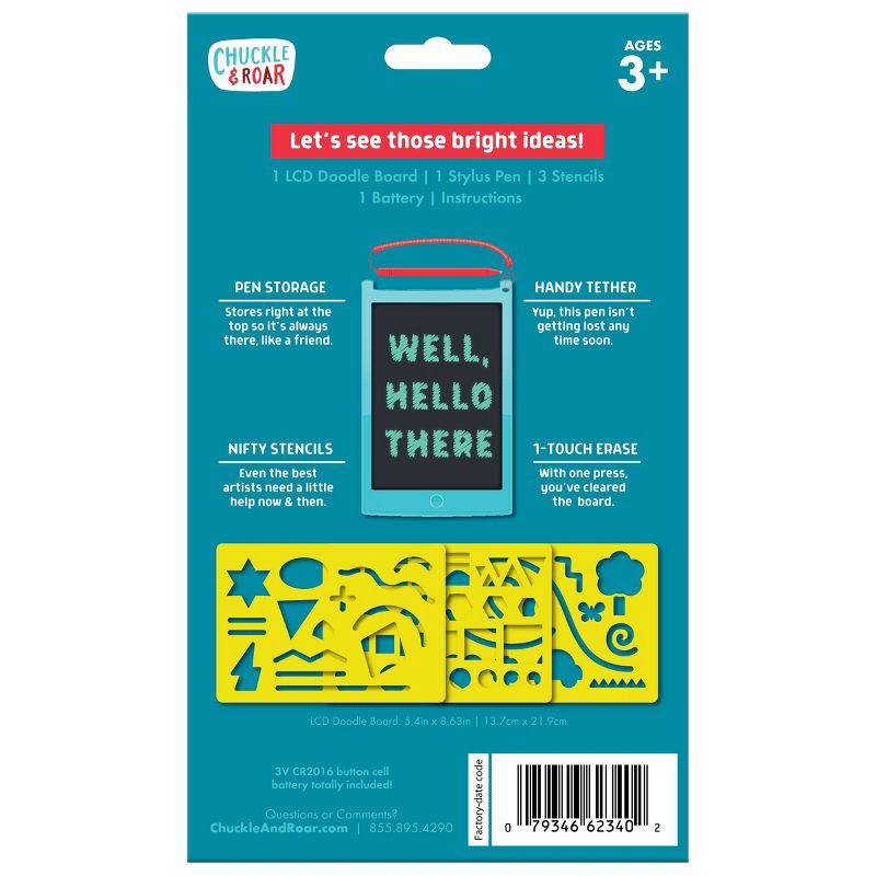 slide 3 of 5, Chuckle & Roar Scribble Glow LCD Sketch Pad, 1 ct