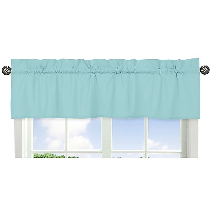 slide 1 of 1, Sweet Jojo Designs Window Valance - Turquoise, 1 ct