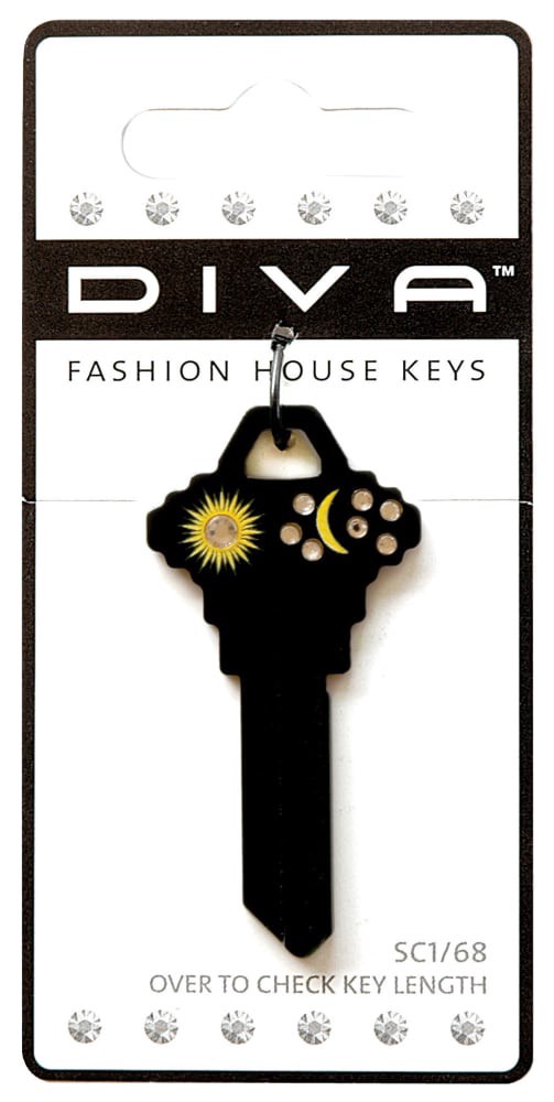 slide 1 of 1, Hillman Diva Moon & Star Fashion House Key, 1 ct