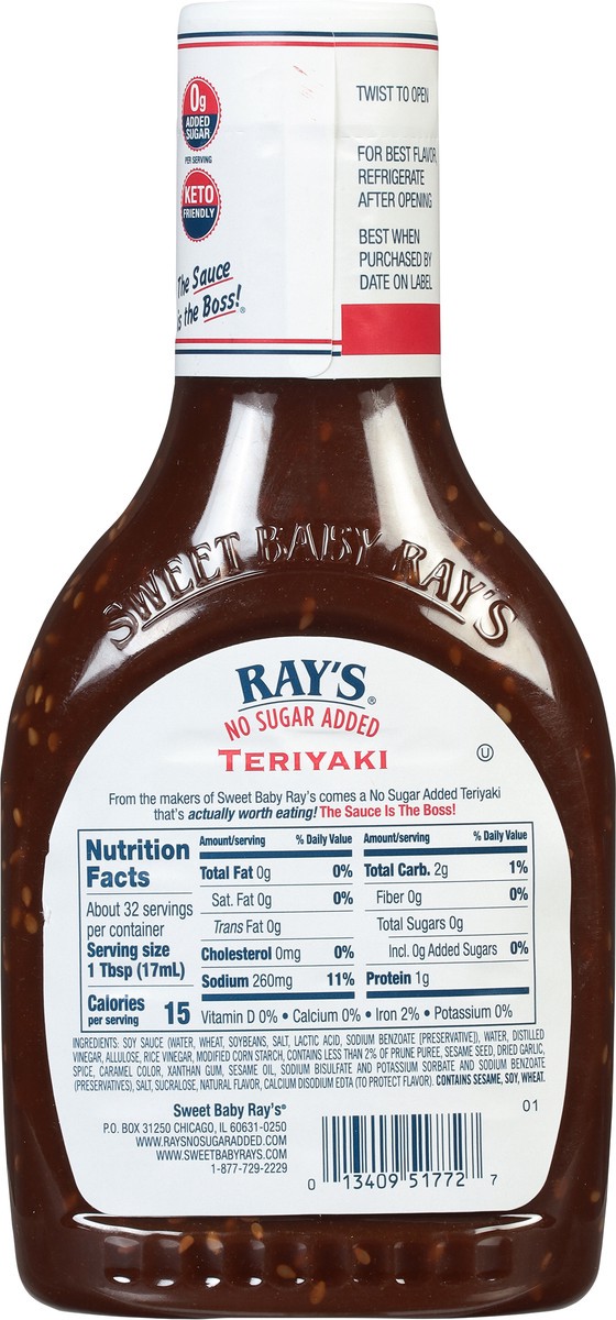 slide 5 of 9, Ray's No Sugar Added Teriyaki Marinade 16 fl oz, 16 fl oz