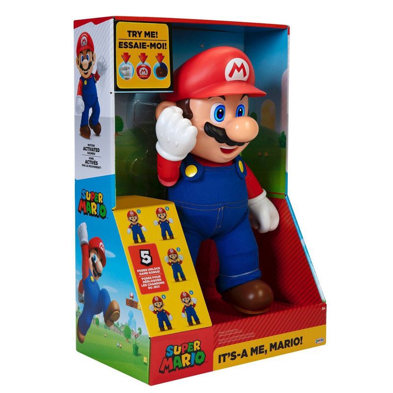 slide 9 of 11, Nintendo "It's-A Me, Mario!" Super Mario Figure, 1 ct