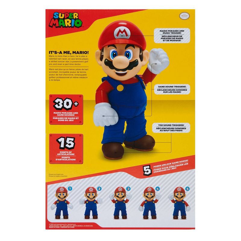 slide 11 of 11, Nintendo "It's-A Me, Mario!" Super Mario Figure, 1 ct