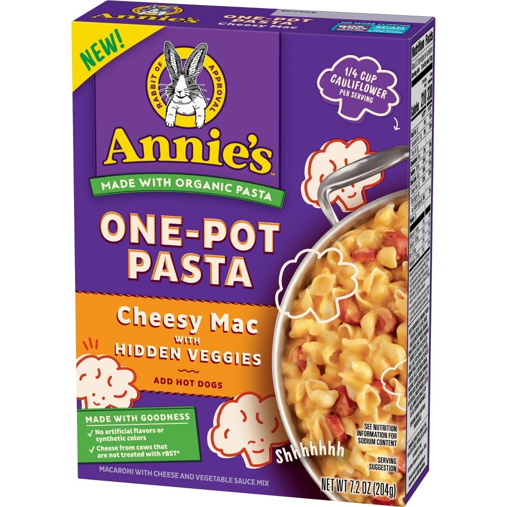 slide 2 of 3, Annie's One-Pot Pasta, Cheesy Mac With Hidden Veggies, 7.2 oz