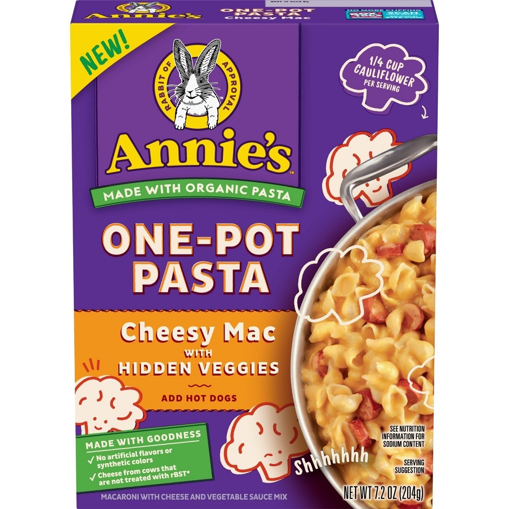 slide 3 of 3, Annie's One-Pot Pasta, Cheesy Mac With Hidden Veggies, 7.2 oz