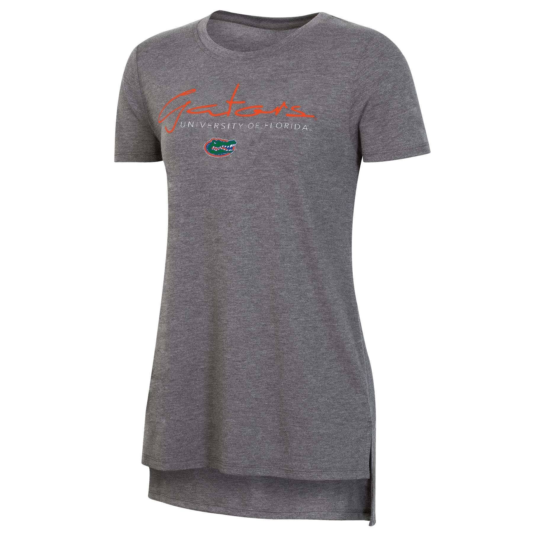 slide 1 of 2, NCAA Florida Gators Women's Short Sleeve Gray Drape T-Shirt - XL, 1 ct