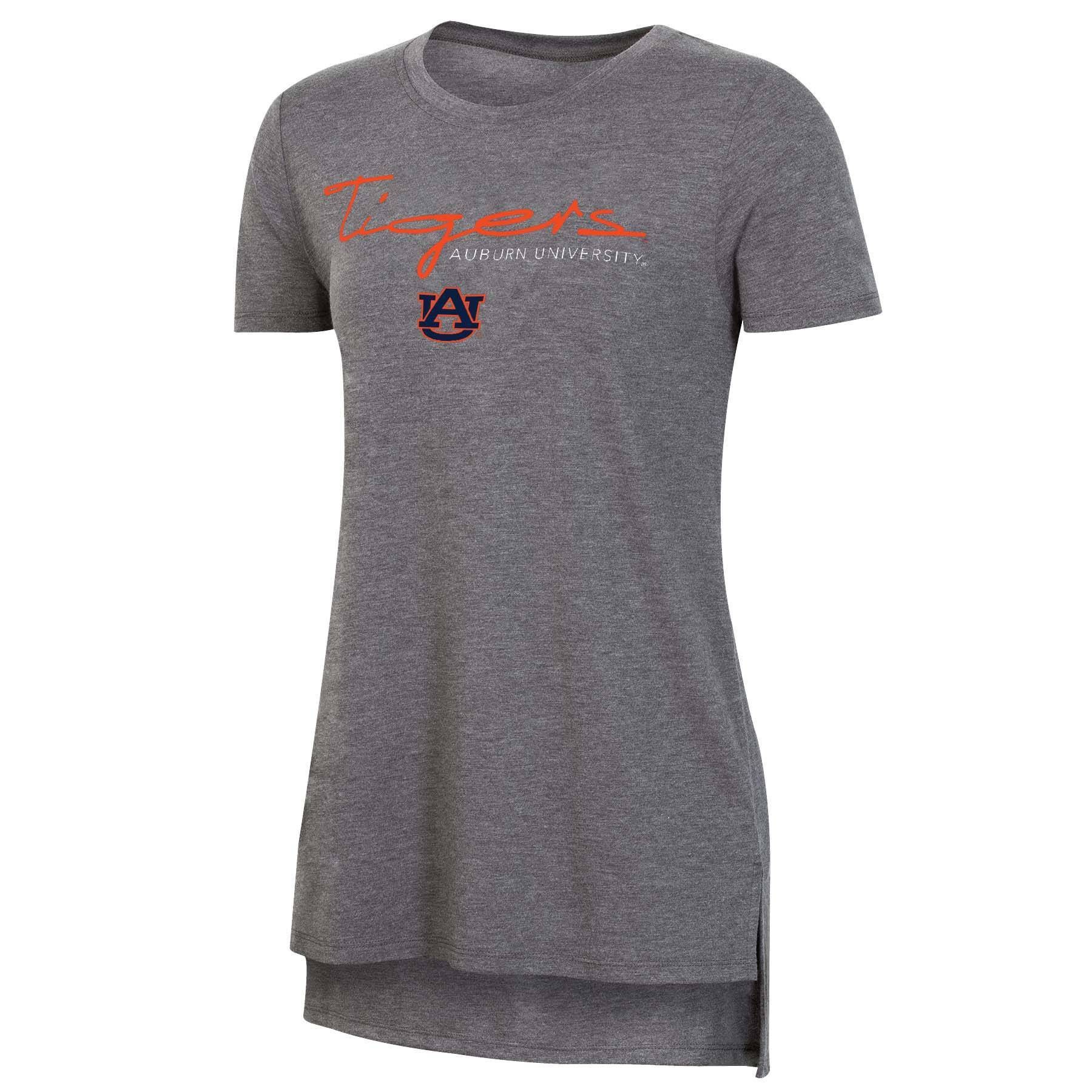 slide 1 of 2, NCAA Auburn Tigers Women's Short Sleeve Gray Drape T-Shirt - XL, 1 ct