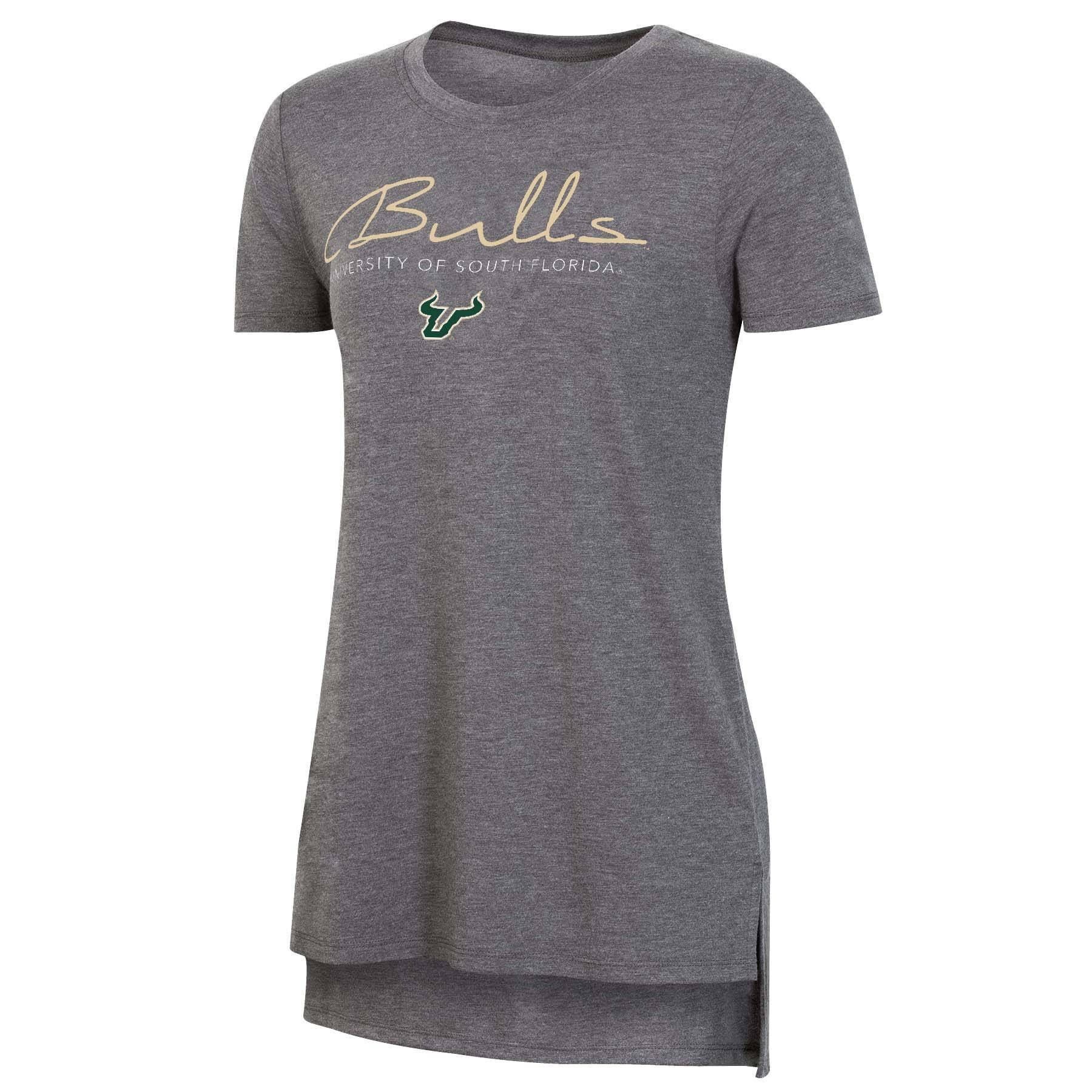 slide 1 of 2, NCAA South Florida Bulls Women&#39;s Short Sleeve Gray Drape T-Shirt - XL, 1 ct