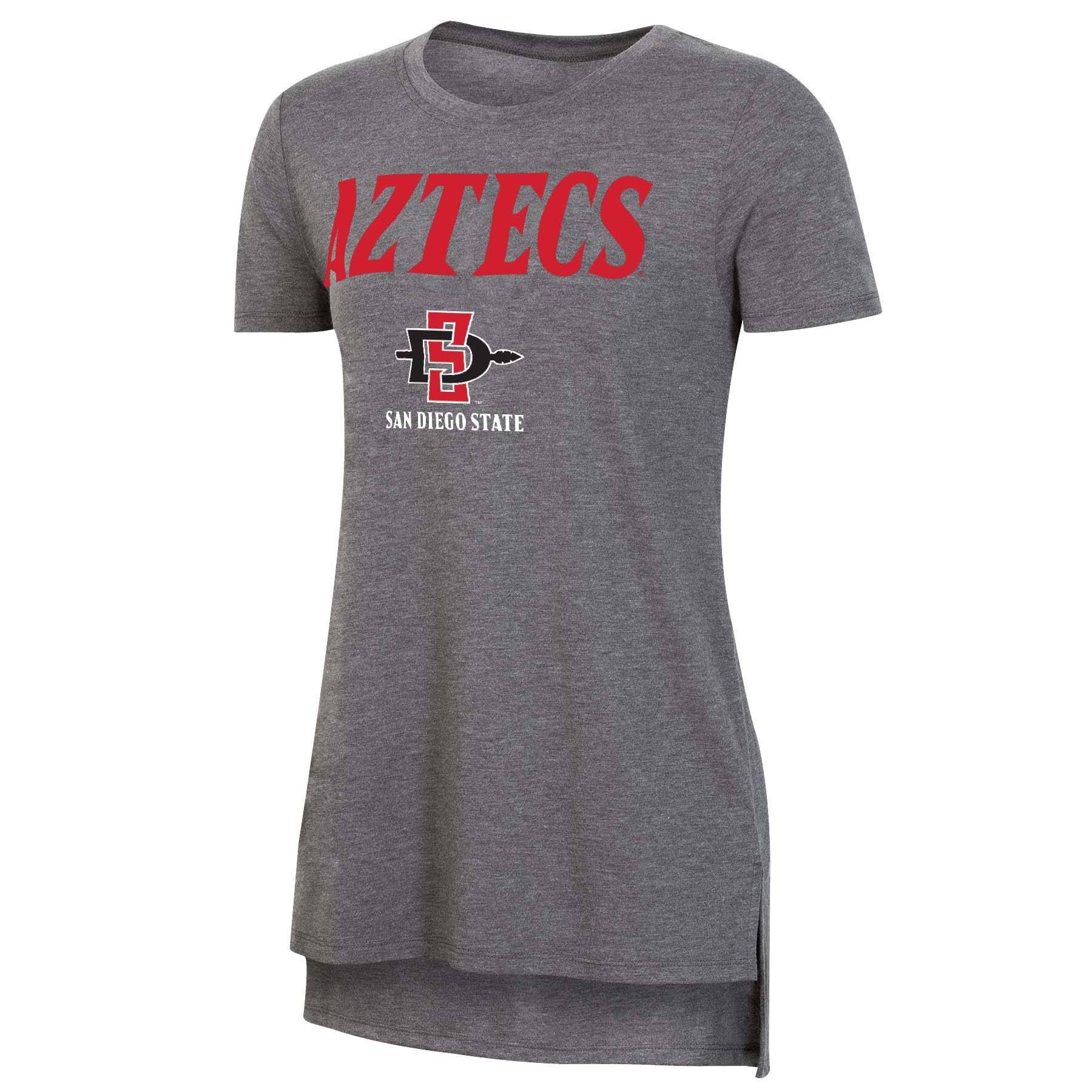 slide 1 of 2, NCAA San Diego State Aztecs Women's Short Sleeve Gray Drape T-Shirt - XL, 1 ct