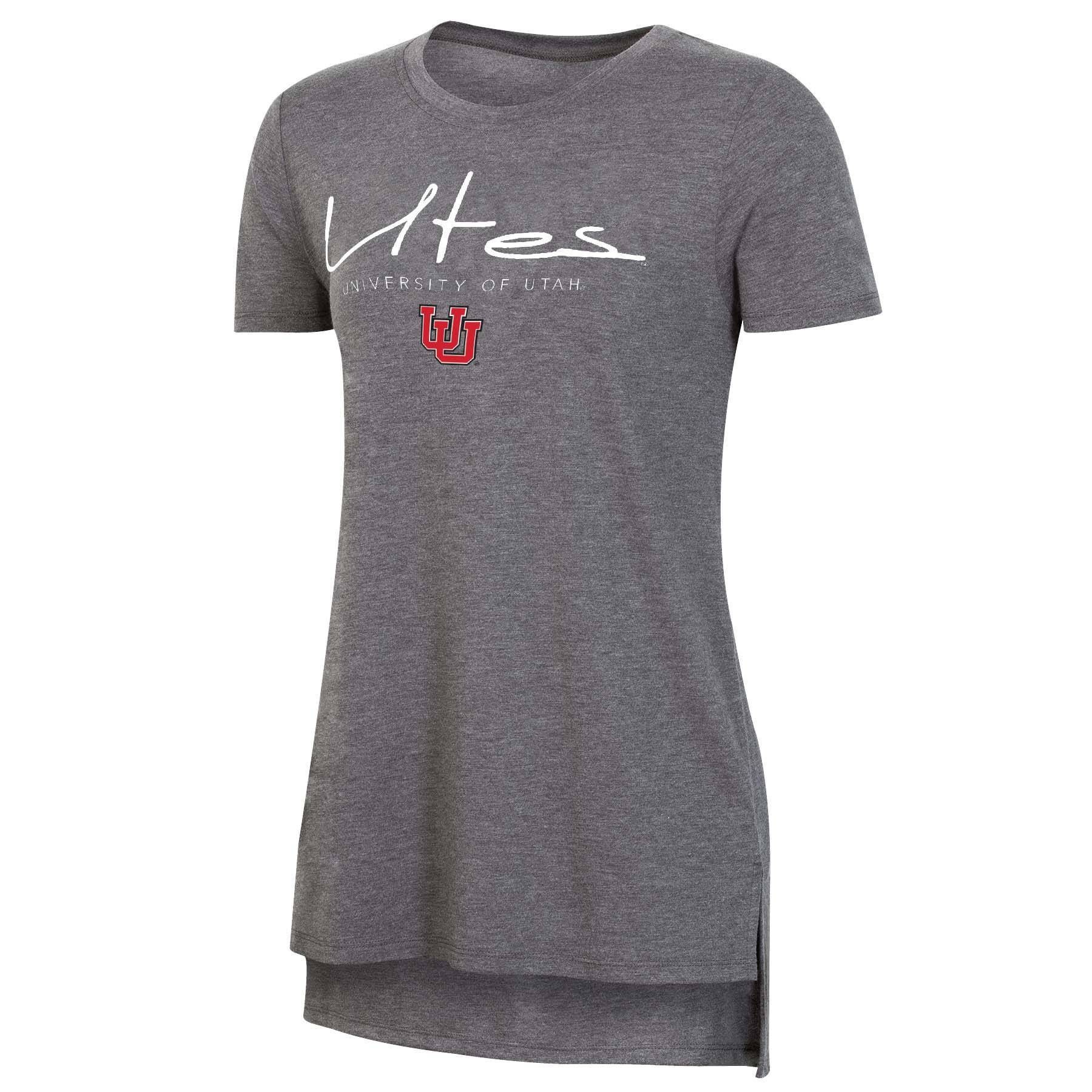 slide 1 of 2, NCAA Utah Utes Women's Short Sleeve Gray Drape T-Shirt - XL, 1 ct