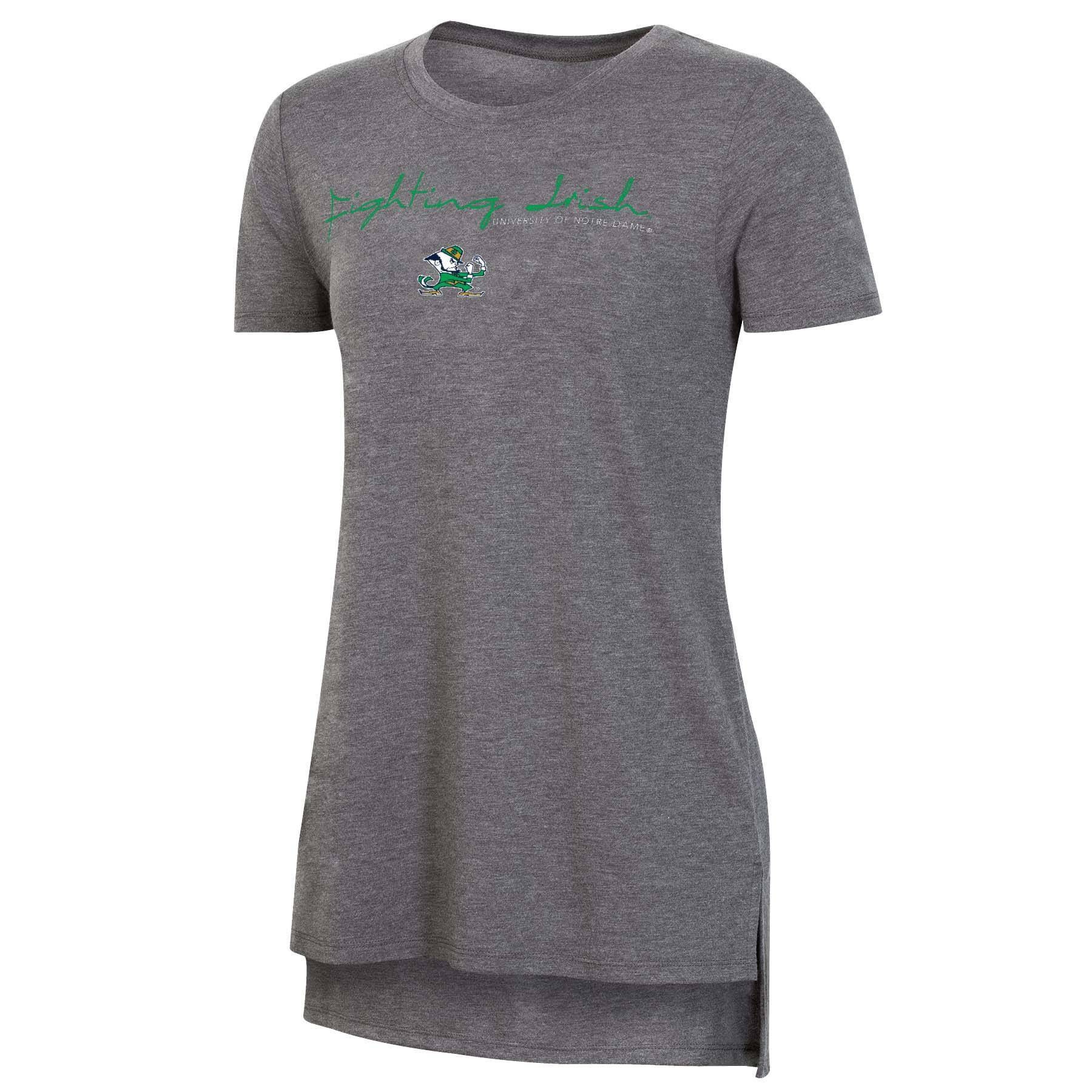 slide 1 of 2, NCAA Notre Dame Fighting Irish Women's Short Sleeve Gray Drape T-Shirt - XL, 1 ct