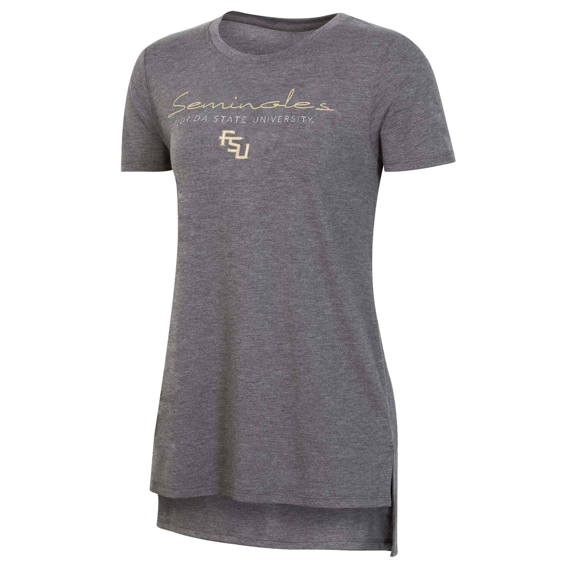 slide 1 of 2, NCAA Florida State Seminoles Women's Short Sleeve Gray Drape T-Shirt - XL, 1 ct