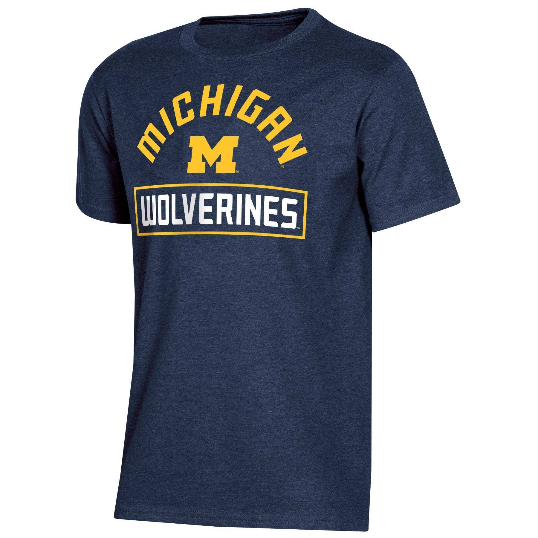 slide 1 of 2, NCAA Michigan Wolverines Boys' Short Sleeve Crew Neck T-Shirt - XL, 1 ct