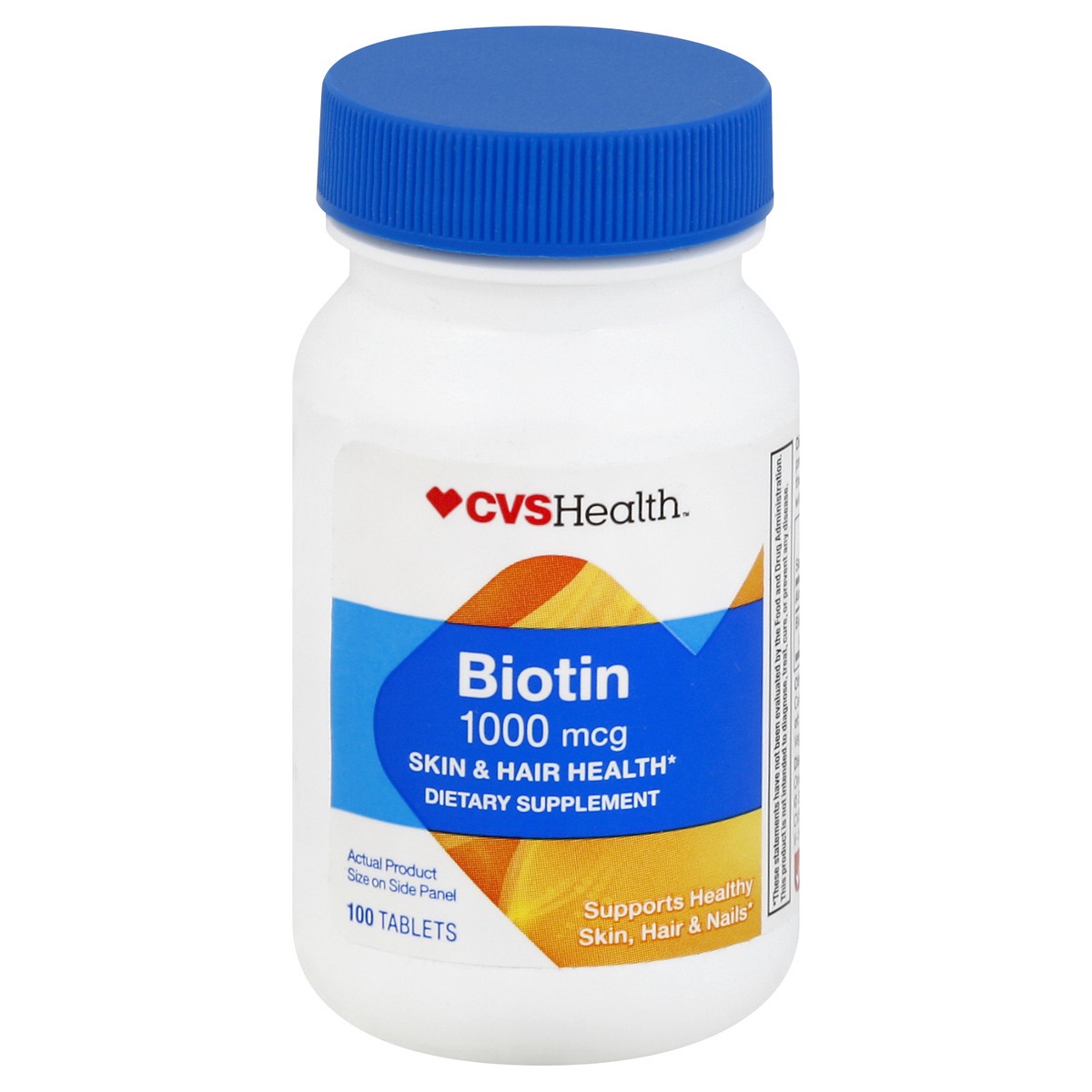 slide 3 of 4, CVS Health Biotin Tablets 1000mcg, 100 ct