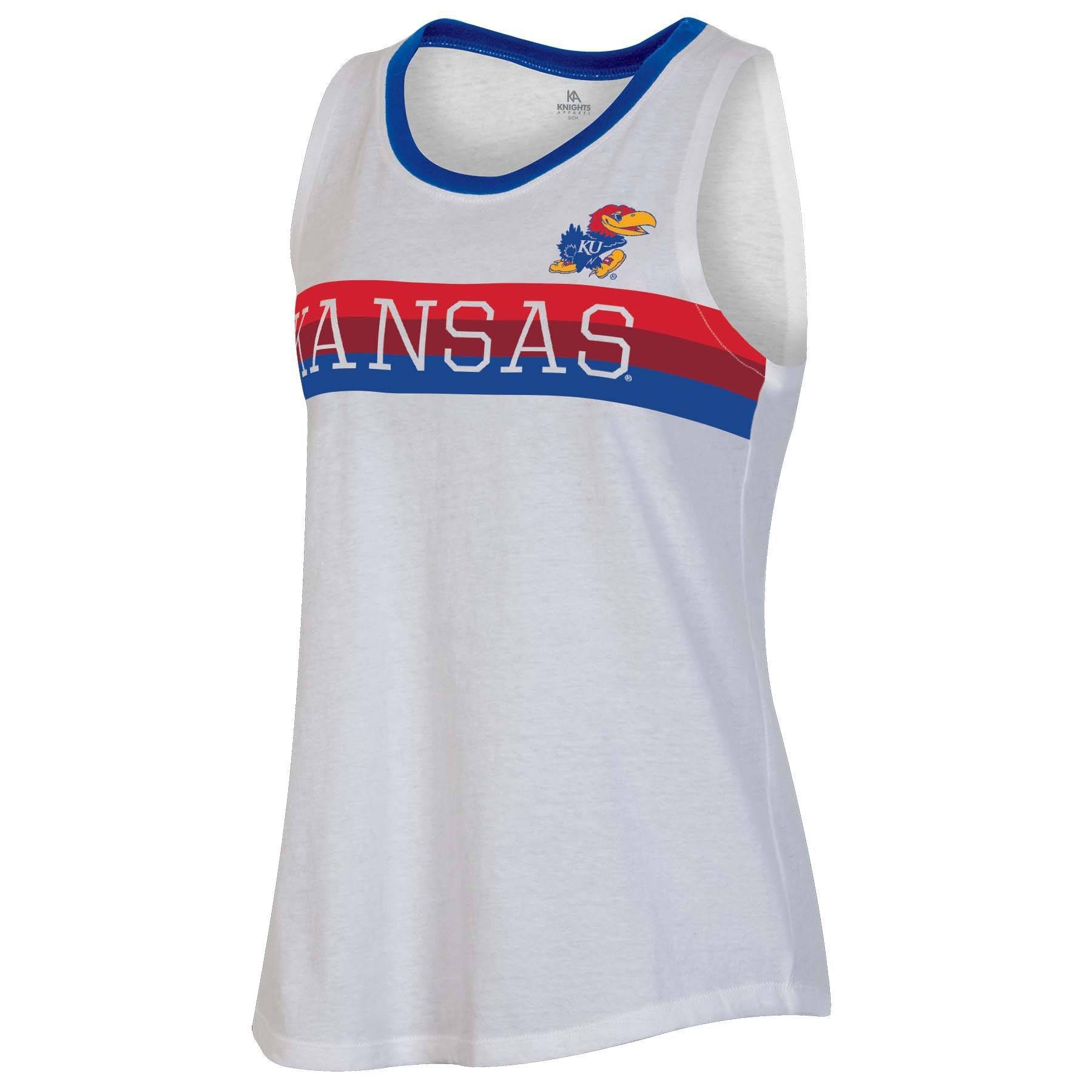 slide 1 of 2, NCAA Kansas Jayhawks Women's White Tank Top - XL, 1 ct