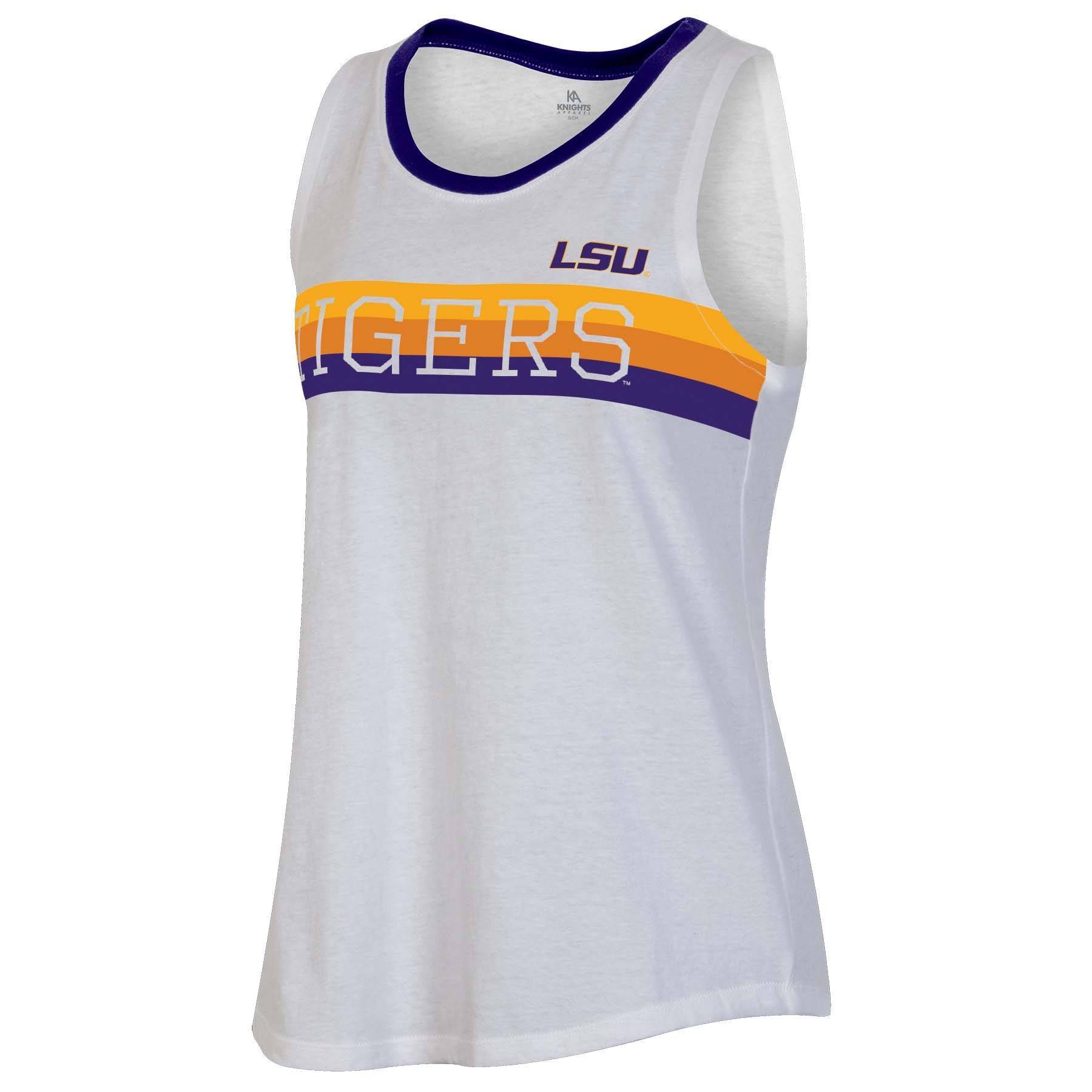 slide 1 of 2, NCAA LSU Tigers Women's White Tank Top - XL, 1 ct