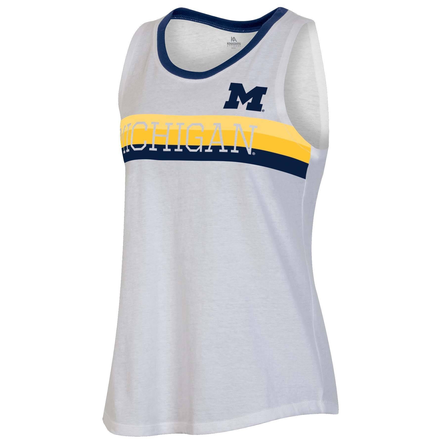 slide 1 of 2, NCAA Michigan Wolverines Women's White Tank Top - XL, 1 ct