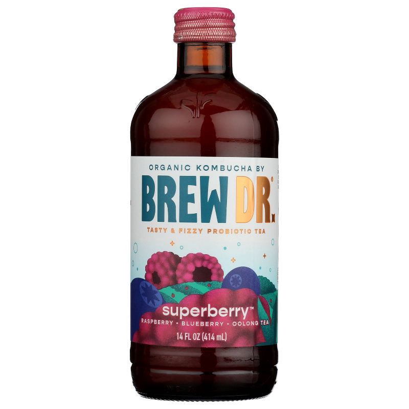 slide 1 of 8, Brew Dr. Kombucha Brew Dr. Superberry Kombucha - 14 fl oz, 14 fl oz