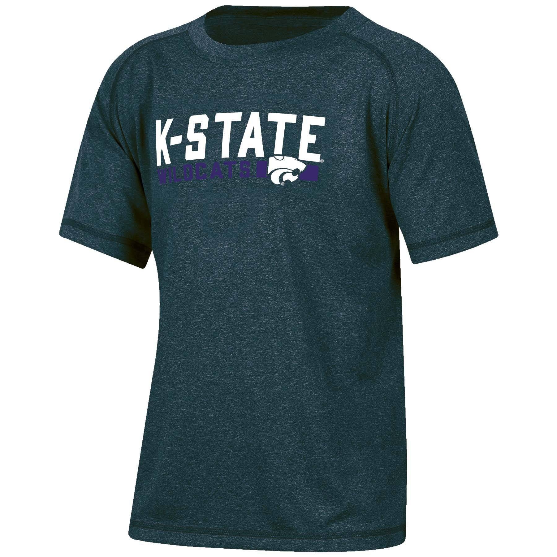 slide 1 of 2, NCAA Kansas State Wildcats Boys' Short Sleeve Gray T-Shirt - XL, 1 ct