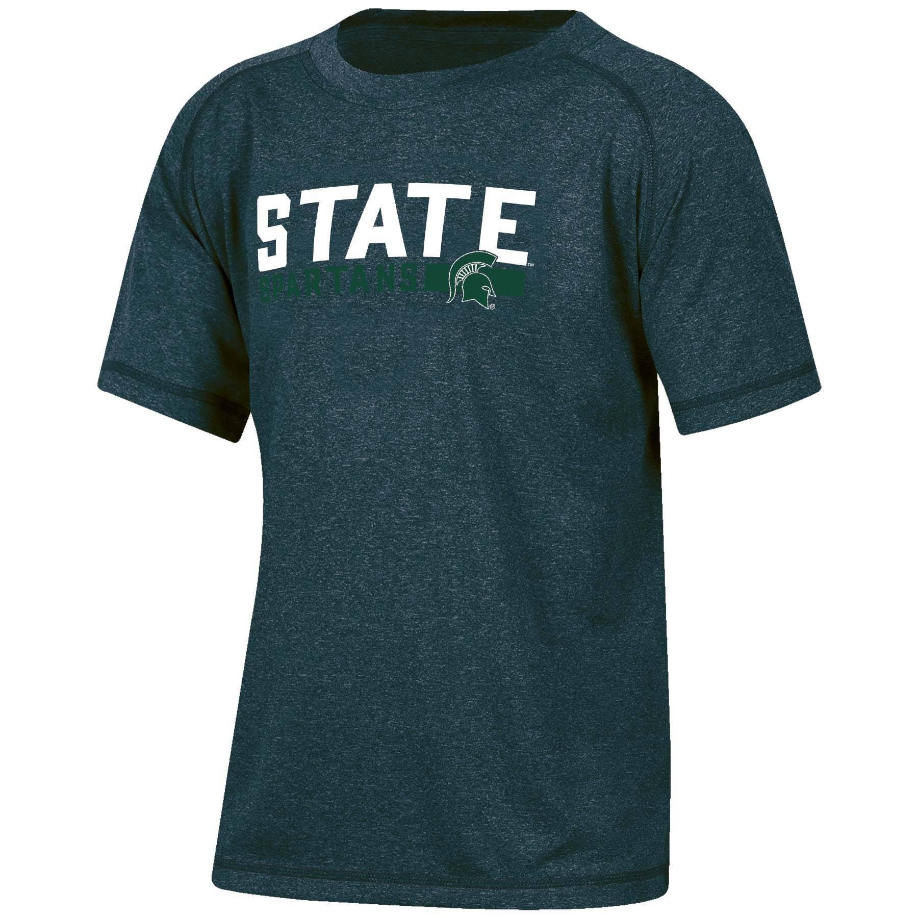 slide 1 of 2, NCAA Michigan State Spartans Boys' Short Sleeve Gray T-Shirt - XL, 1 ct