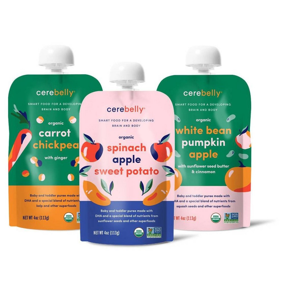 slide 2 of 8, Cerebelly Clean Label Project Purity Award Winning, 10-11 Months Organic Baby Food - 3pk/12oz, 3 ct; 12 oz