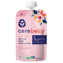 Cerebelly Organic Spinach, Apple and Sweet Potato Baby Food Pouch - 4oz