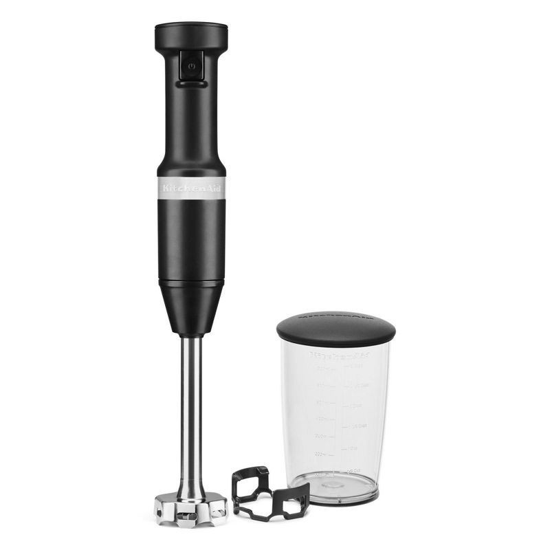 slide 2 of 5, KitchenAid Variable-Speed Hand Blender - KHBV53 - Matte Black: 3-Speed Immersion Blender, Dishwasher-Safe, BPA-Free, 1 ct