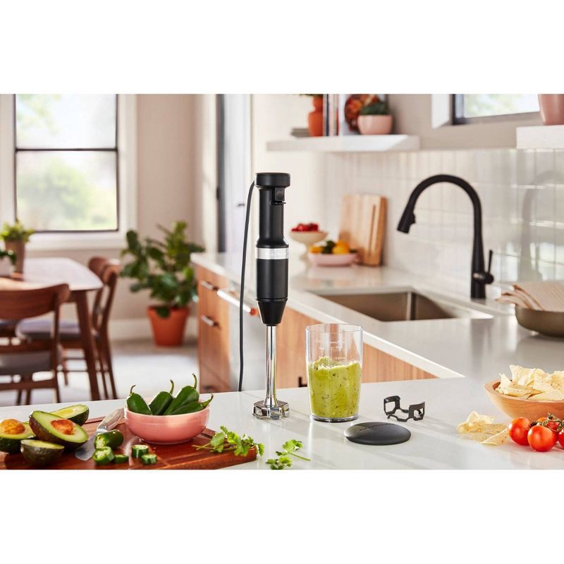 slide 4 of 5, KitchenAid Variable-Speed Hand Blender - KHBV53 - Matte Black: 3-Speed Immersion Blender, Dishwasher-Safe, BPA-Free, 1 ct