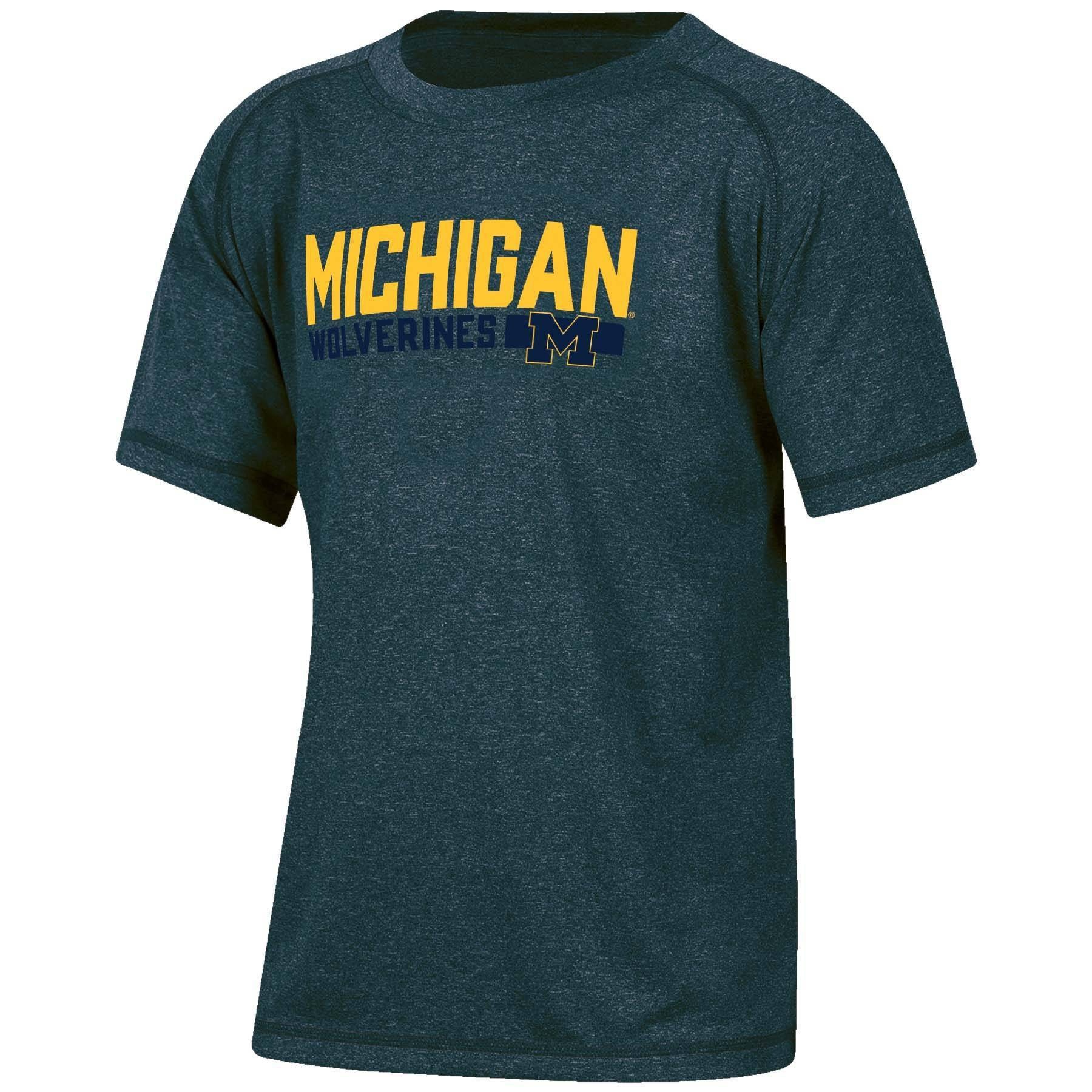 slide 1 of 2, NCAA Michigan Wolverines Boys' Short Sleeve Gray T-Shirt - XL, 1 ct