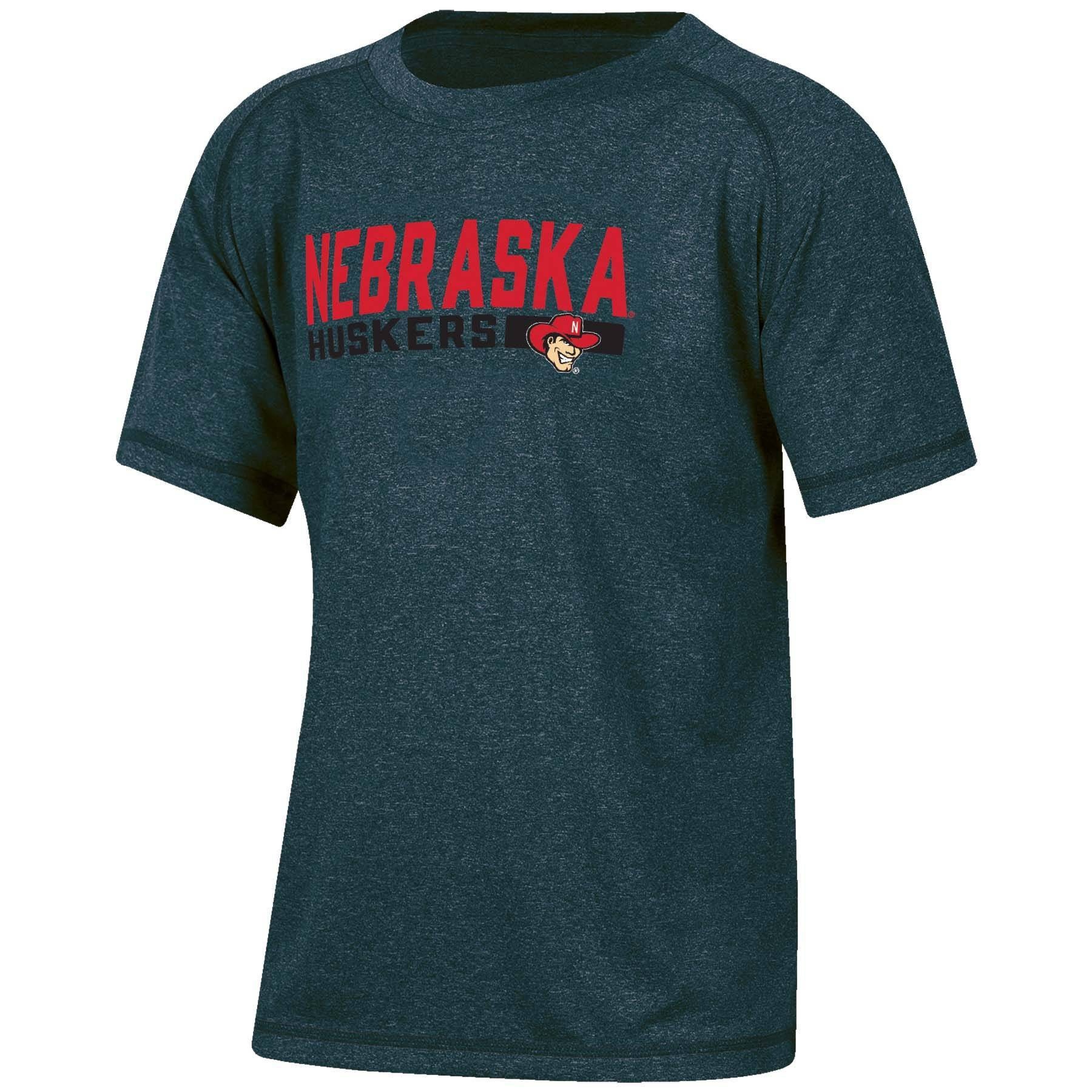 slide 1 of 2, NCAA Nebraska Cornhuskers Boys' Short Sleeve Gray T-Shirt - XL, 1 ct