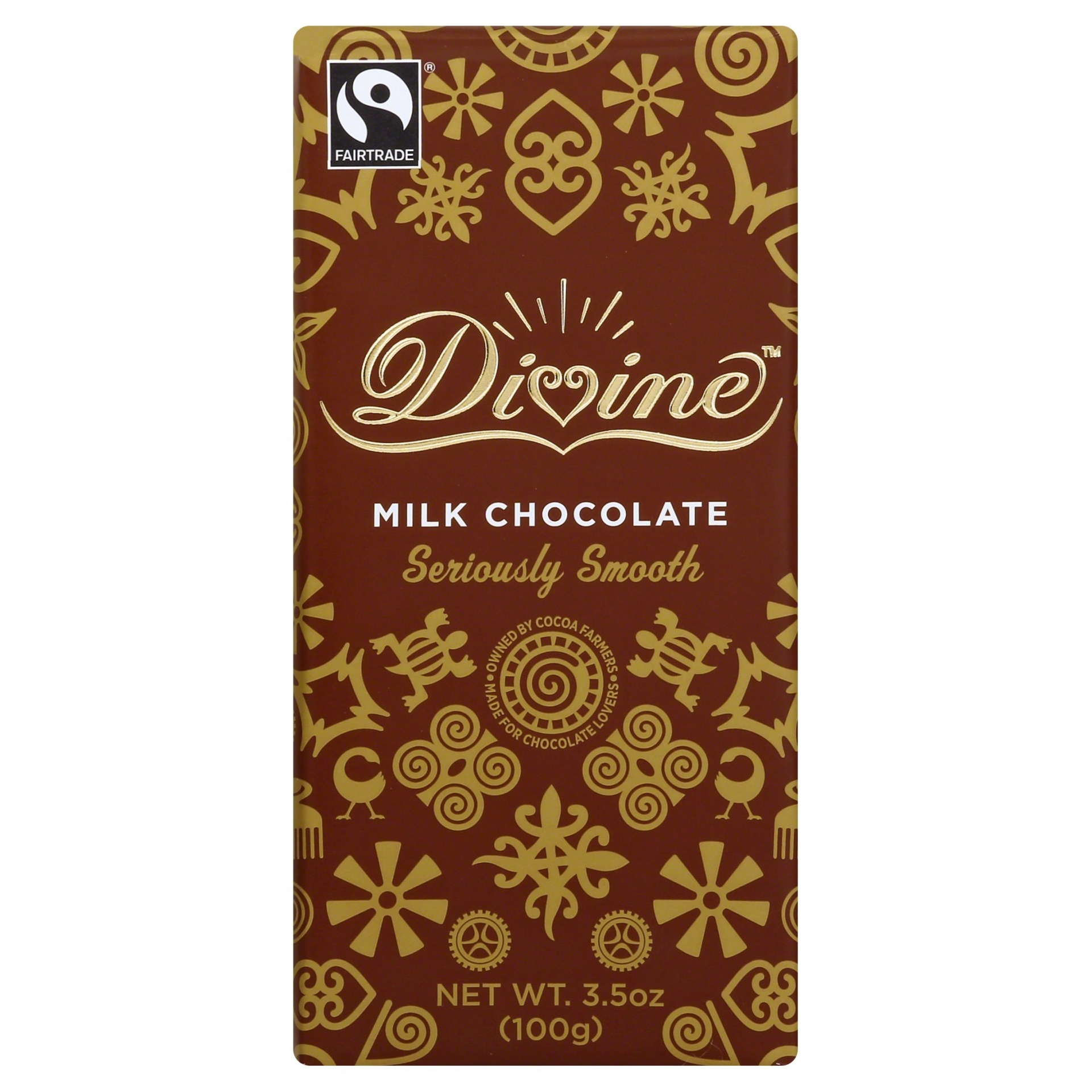 slide 1 of 1, Divine Milk Chocolate Bar, 3.5 oz