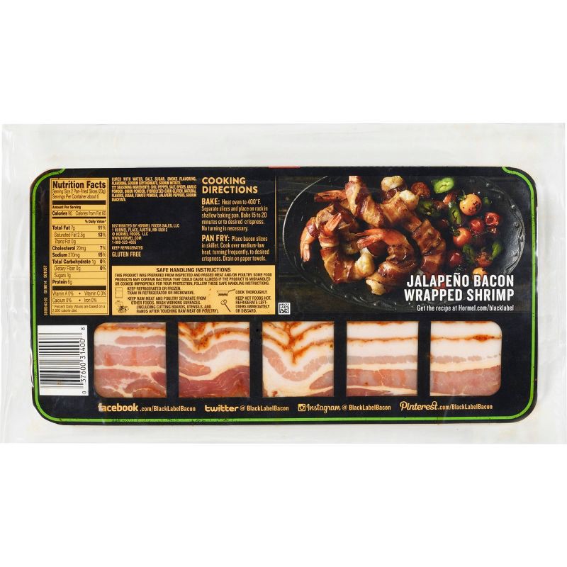 slide 5 of 6, Hormel Black Label Jalapeno Bacon - 12oz, 12 oz