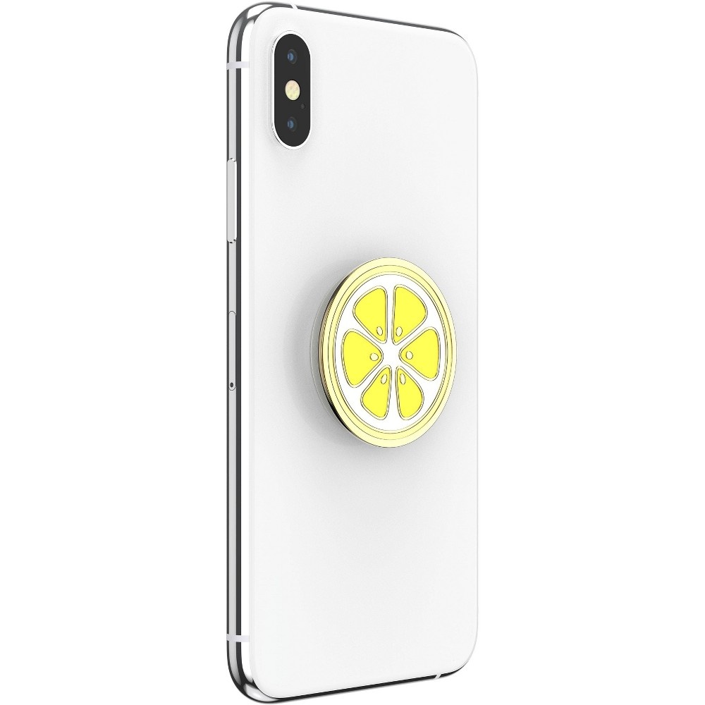 slide 4 of 5, PopSockets PopGrip Enamel Cell Phone Grip & Stand - Lemon Slice, 1 ct