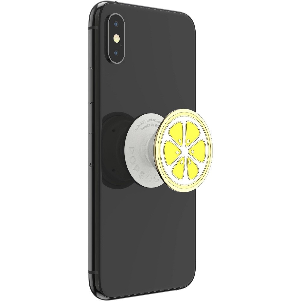 slide 5 of 5, PopSockets PopGrip Enamel Cell Phone Grip & Stand - Lemon Slice, 1 ct