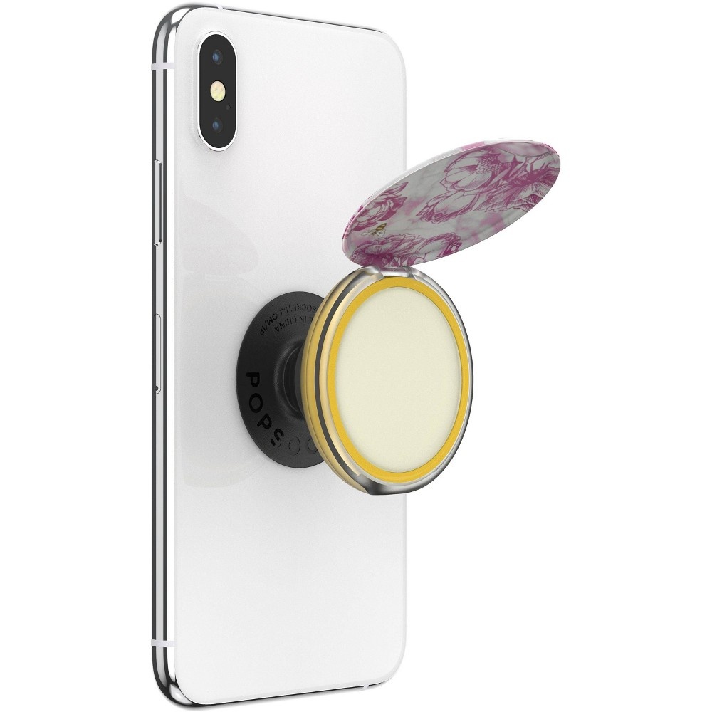 slide 8 of 8, PopSockets PopGrip Lips Cell Phone Grip & Stand - Burt's Bees Pink Peony, 1 ct