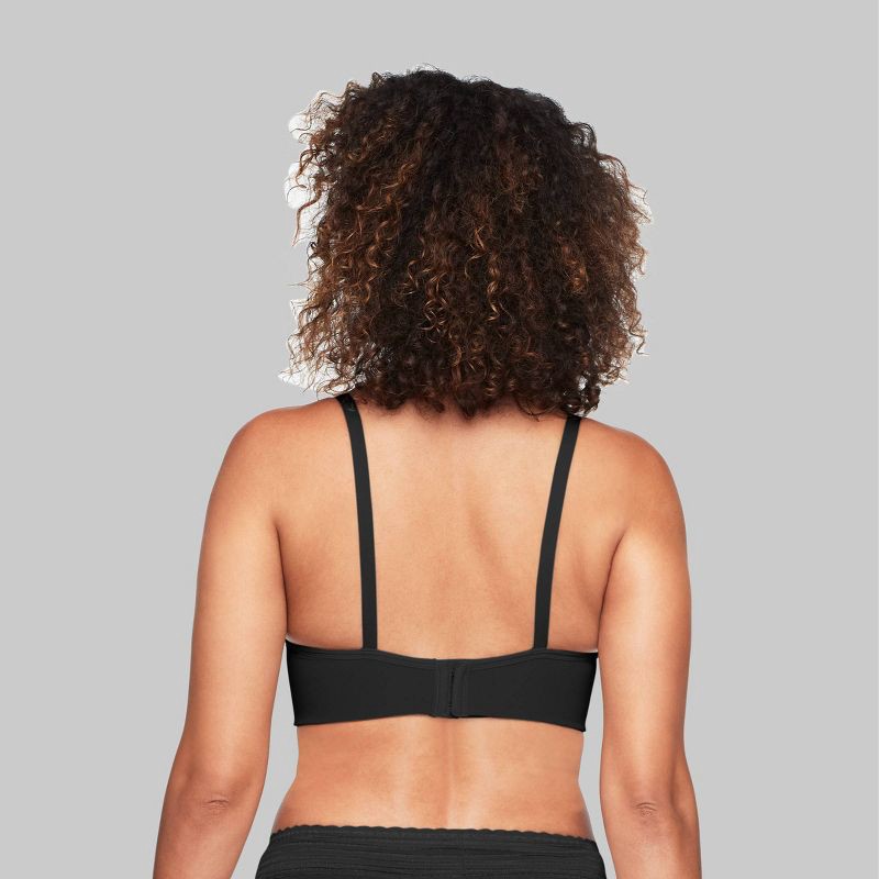 slide 2 of 5, Simply Perfect by Warner's Women's Longline Convertible Wirefree Bra - Black 36DD: Medium Support, Lightly Lined, 1 ct