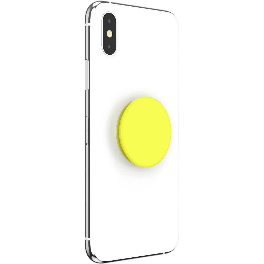 slide 4 of 5, PopSockets PopGrip Cell Phone Grip & Stand - Neon Jolt Yellow, 1 ct