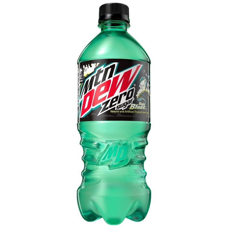 slide 1 of 3, Mtn Dew Mountain Dew Baja Blast Zero Sugar - 20 fl oz Bottle, 20 fl oz