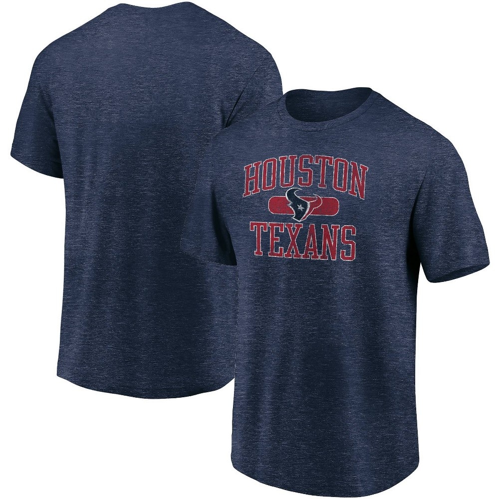 slide 3 of 3, NFL Houston Texans Men's Heather Short Sleeve T-Shirt - XL, 1 ct