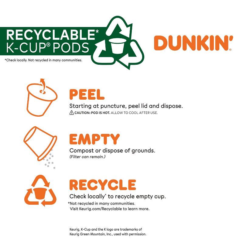 slide 3 of 6, Dunkin' Donuts Dunkin' Original Blend, Medium Roast Coffee, Keurig K-Cup Pods - 44ct/16.29oz, 44 ct, 16.29 oz