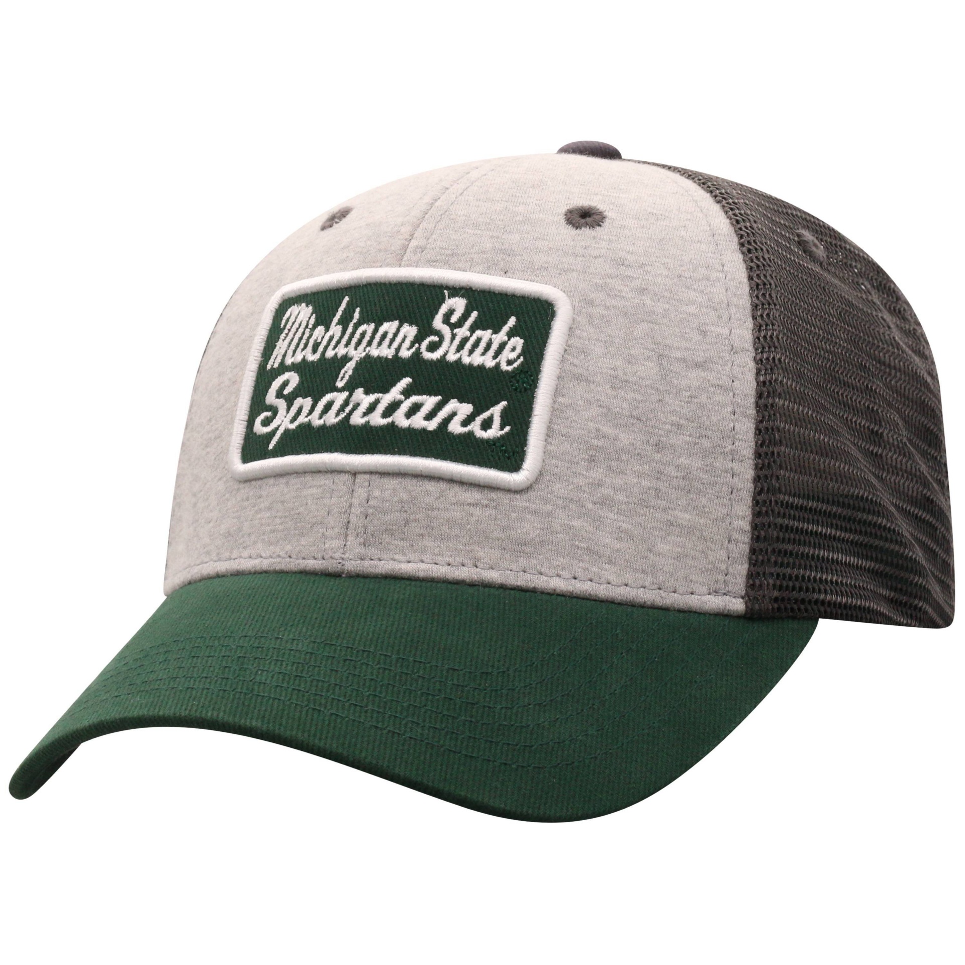 slide 1 of 2, NCAA Michigan State Spartans Men's Gray Cotton with Mesh Snapback Hat, 1 ct