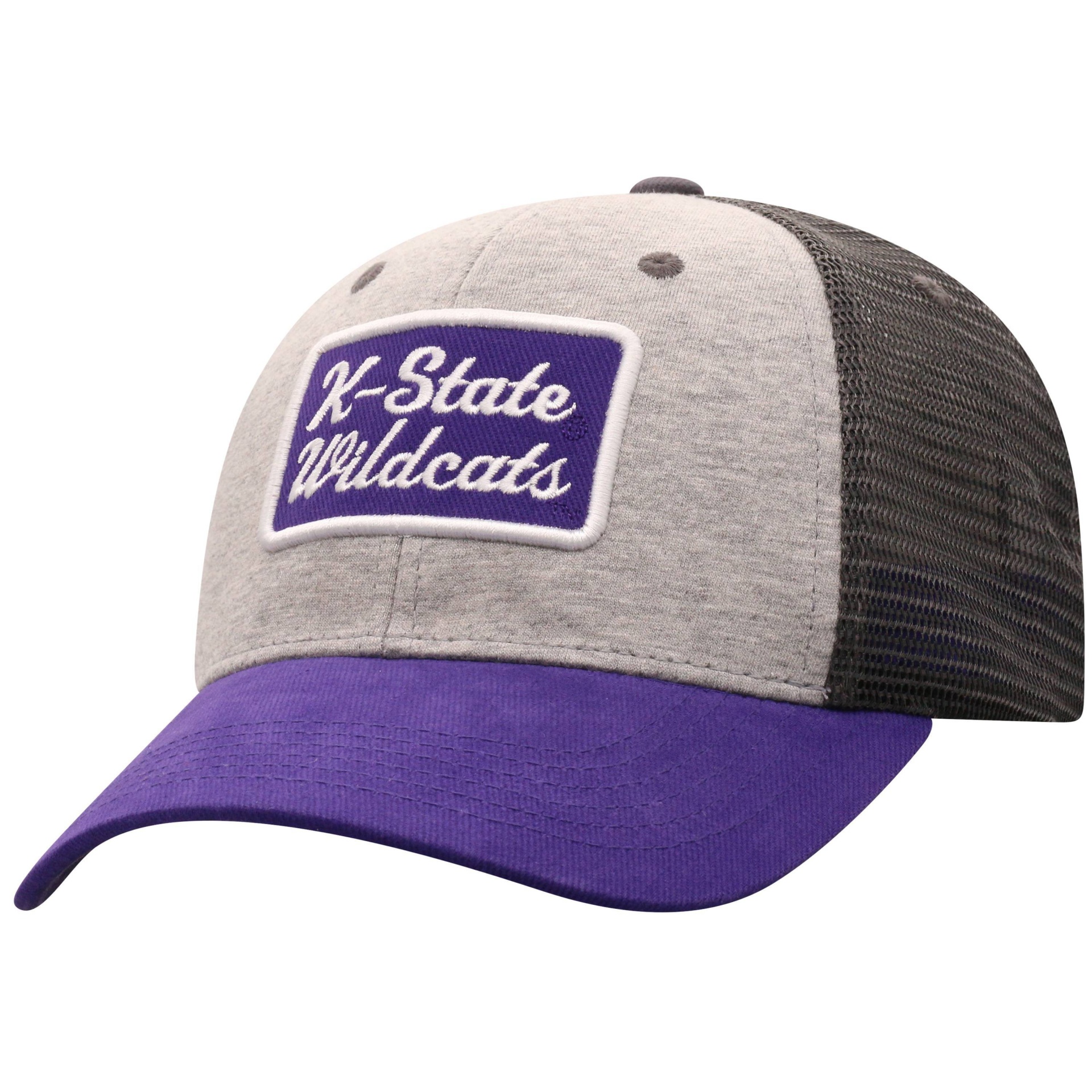 slide 1 of 2, NCAA Kansas State Wildcats Men's Gray Cotton with Mesh Snapback Hat, 1 ct