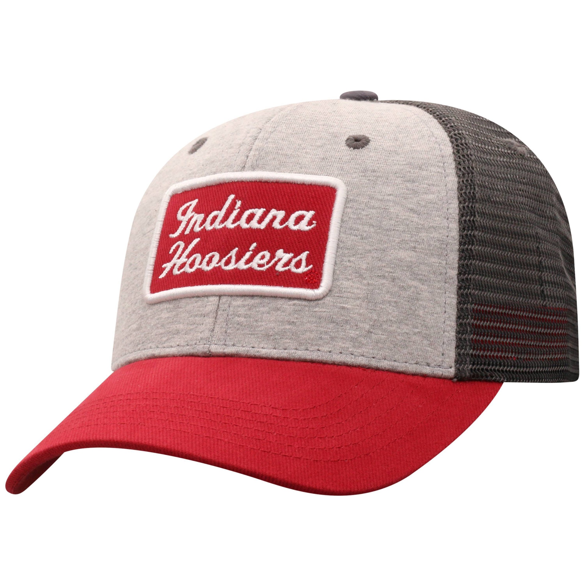 slide 1 of 2, NCAA Indiana Hoosiers Men's Gray Cotton with Mesh Snapback Hat, 1 ct