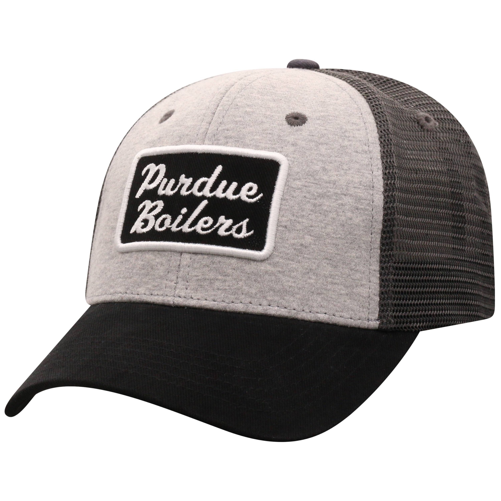 slide 1 of 2, NCAA Purdue Boilermakers Men's Gray Cotton with Mesh Snapback Hat, 1 ct