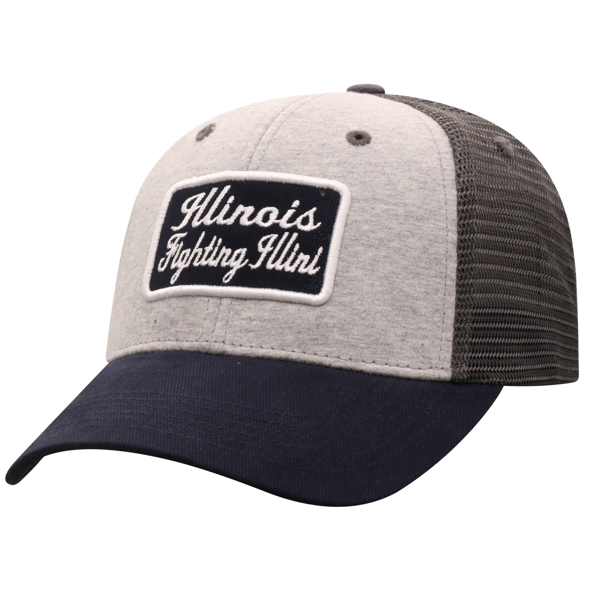 slide 1 of 2, NCAA Illinois Fighting Illini Men's Gray Cotton with Mesh Snapback Hat, 1 ct