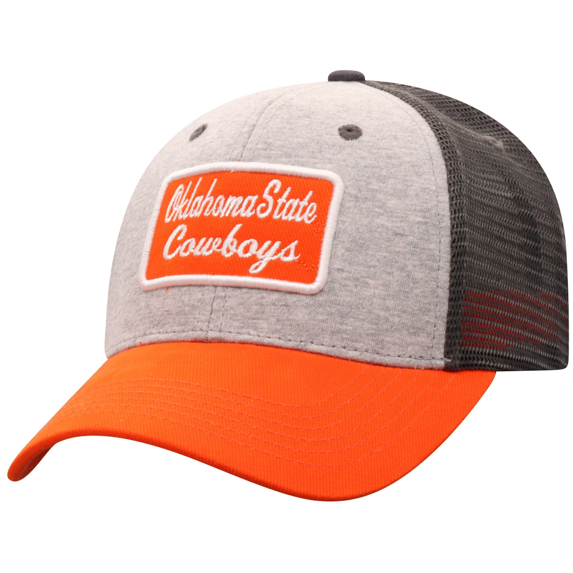 slide 1 of 2, NCAA Oklahoma State Cowboys Men's Gray Cotton with Mesh Snapback Hat, 1 ct