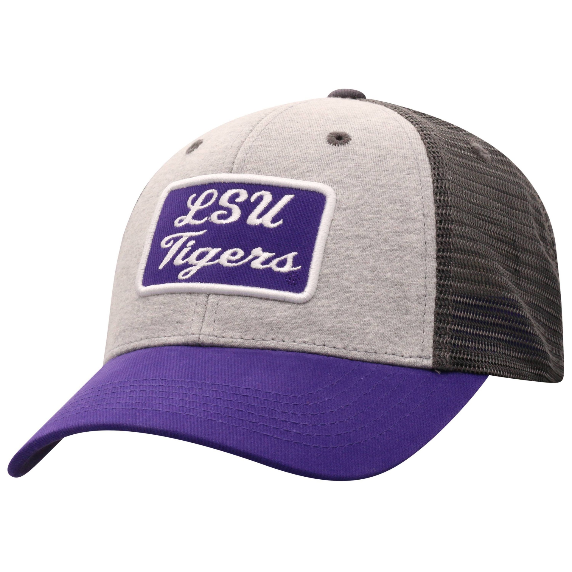 slide 1 of 2, NCAA LSU Tigers Men's Gray Cotton with Mesh Snapback Hat, 1 ct