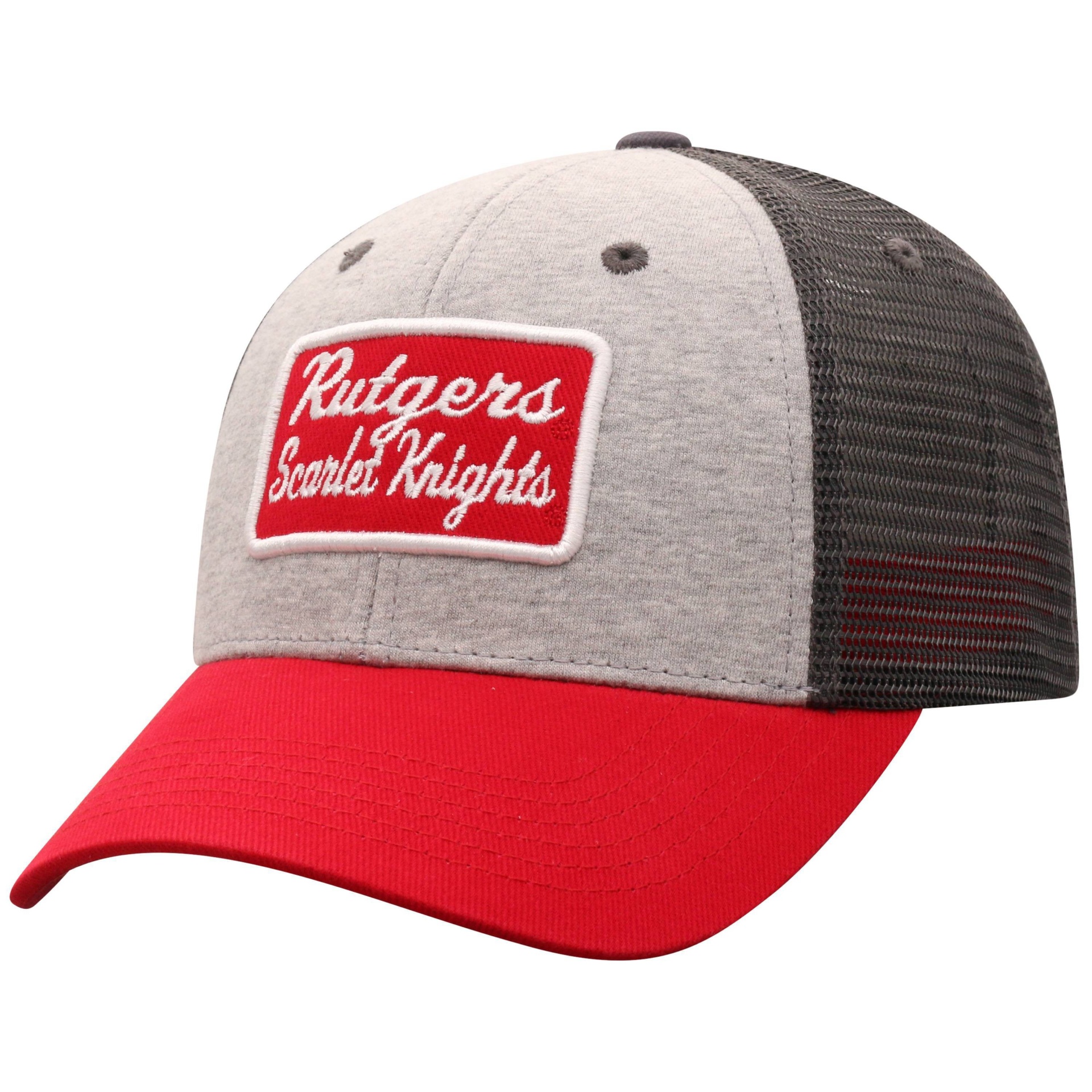 slide 1 of 2, NCAA Rutgers Scarlet Knights Men's Gray Cotton with Mesh Snapback Hat, 1 ct