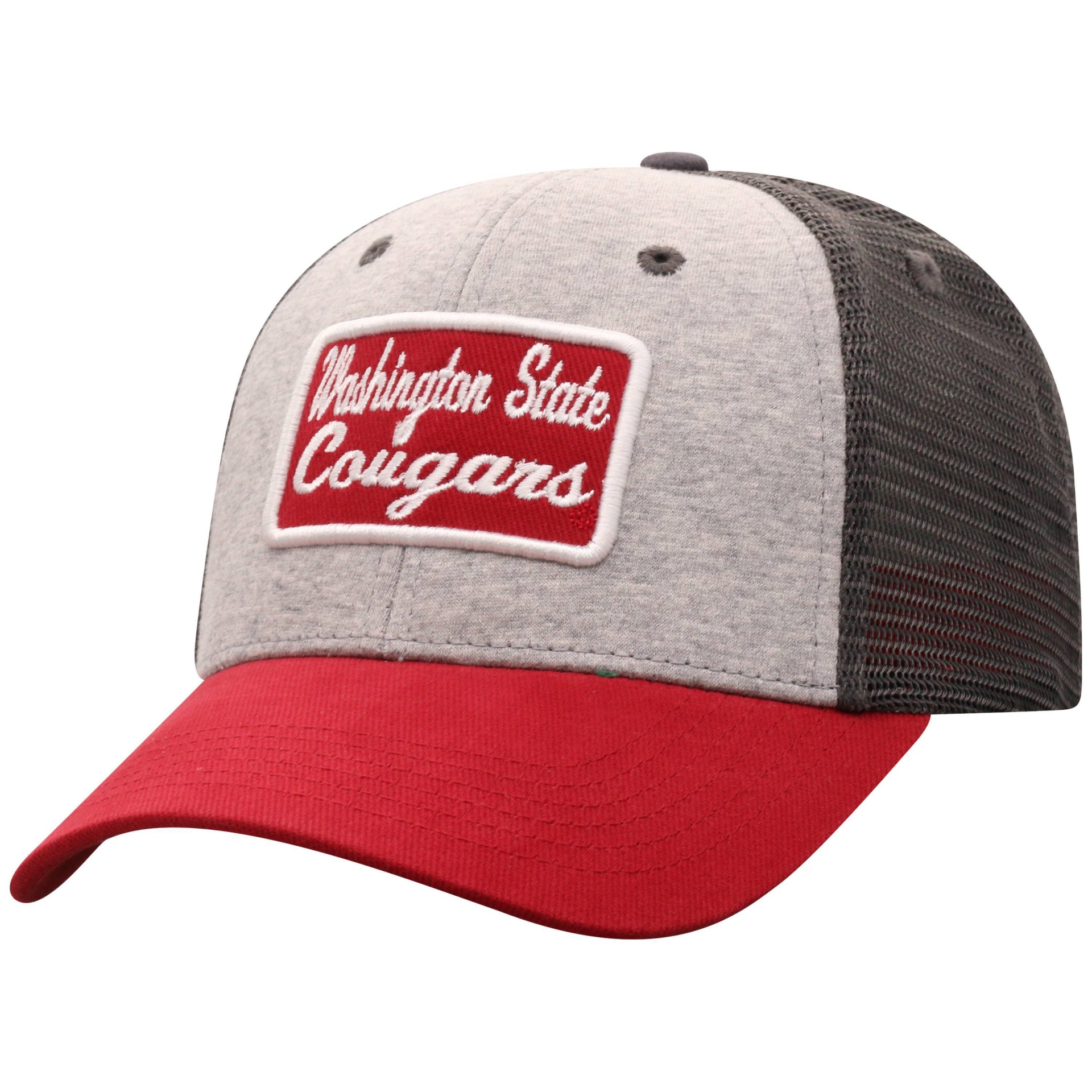 slide 1 of 2, NCAA Washington State Cougars Men's Gray Cotton with Mesh Snapback Hat, 1 ct